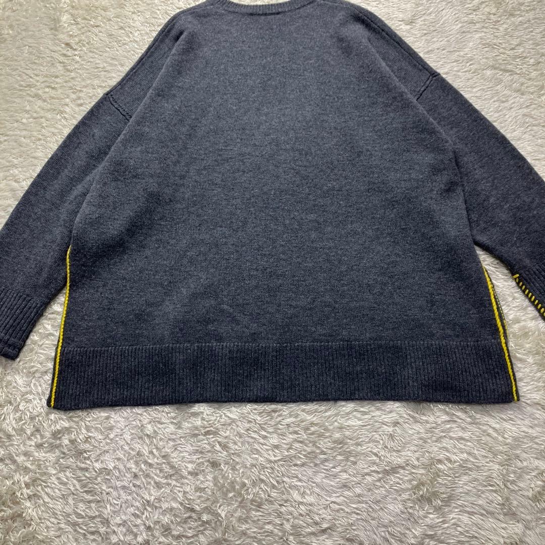 23AW✨ エンフォルド ルーズボックスプルオバーニット　サイドスリット　グレー