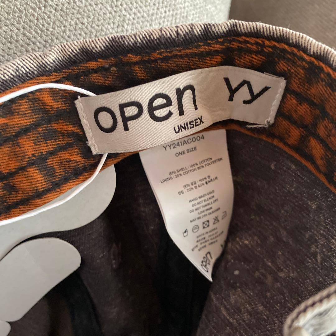 Open Yy オープンワイワイ　グレー　コットンキャップ　韓国