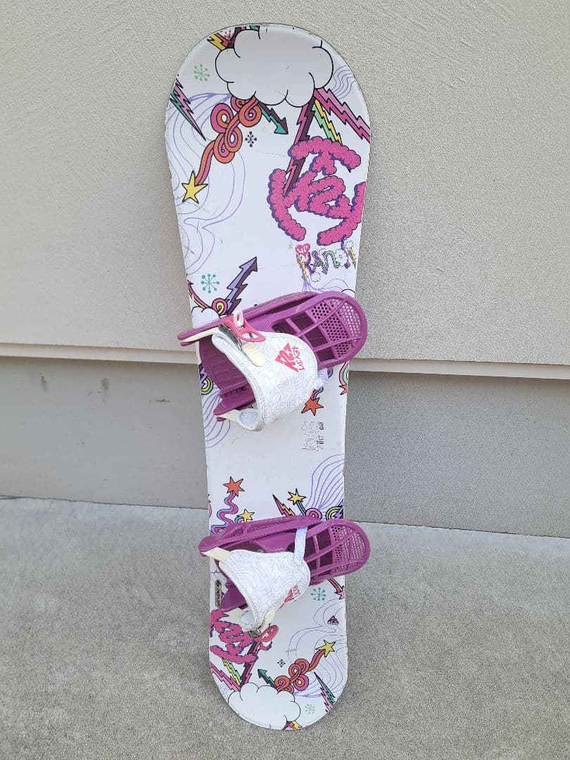 子供用スノーボード3点セット（板、ビンディング、靴）