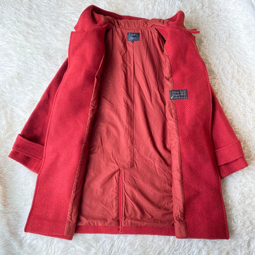 【未使用/希少】23区 イタリア生地使用　ダッフルコート ウールツイード　大きい