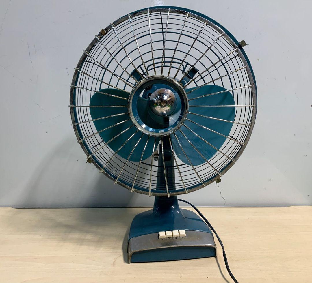 レトロ青 扇風機 ヴィンテージアンティ―クEF-319 30cm [ジャンク品]