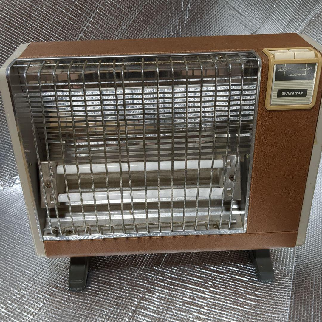昭和レトロ　家電　SANYO 電気ヒーター 300W/600W ブラウン