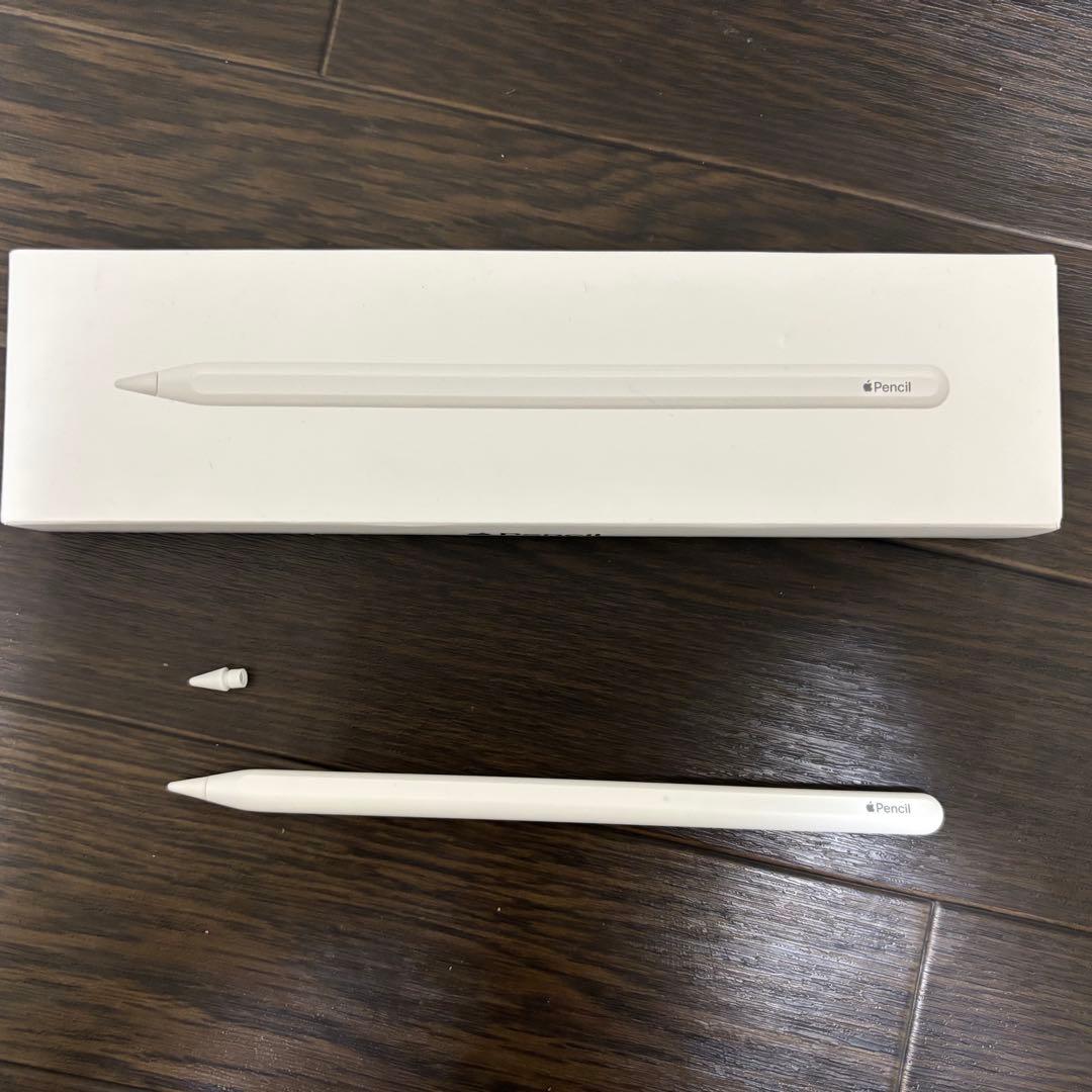 Apple Pencil ホワイト (第二世代) 書き心地の良い替え芯、外箱付き