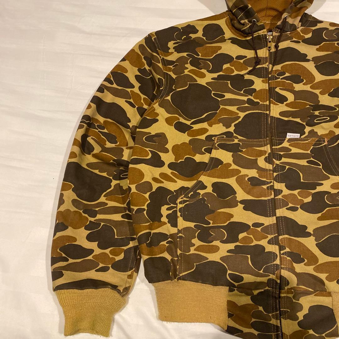 80's 星タグCarhartt カーハート　アクティブジャケット　カモフラ柄
