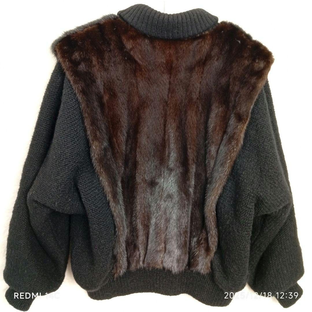 リアルファ×ニット ビンテージオーダーメイドジャケット XL