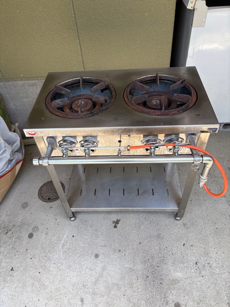 2021年製 マルゼン 2口ガステーブル LP プロパン　MGT-074DS