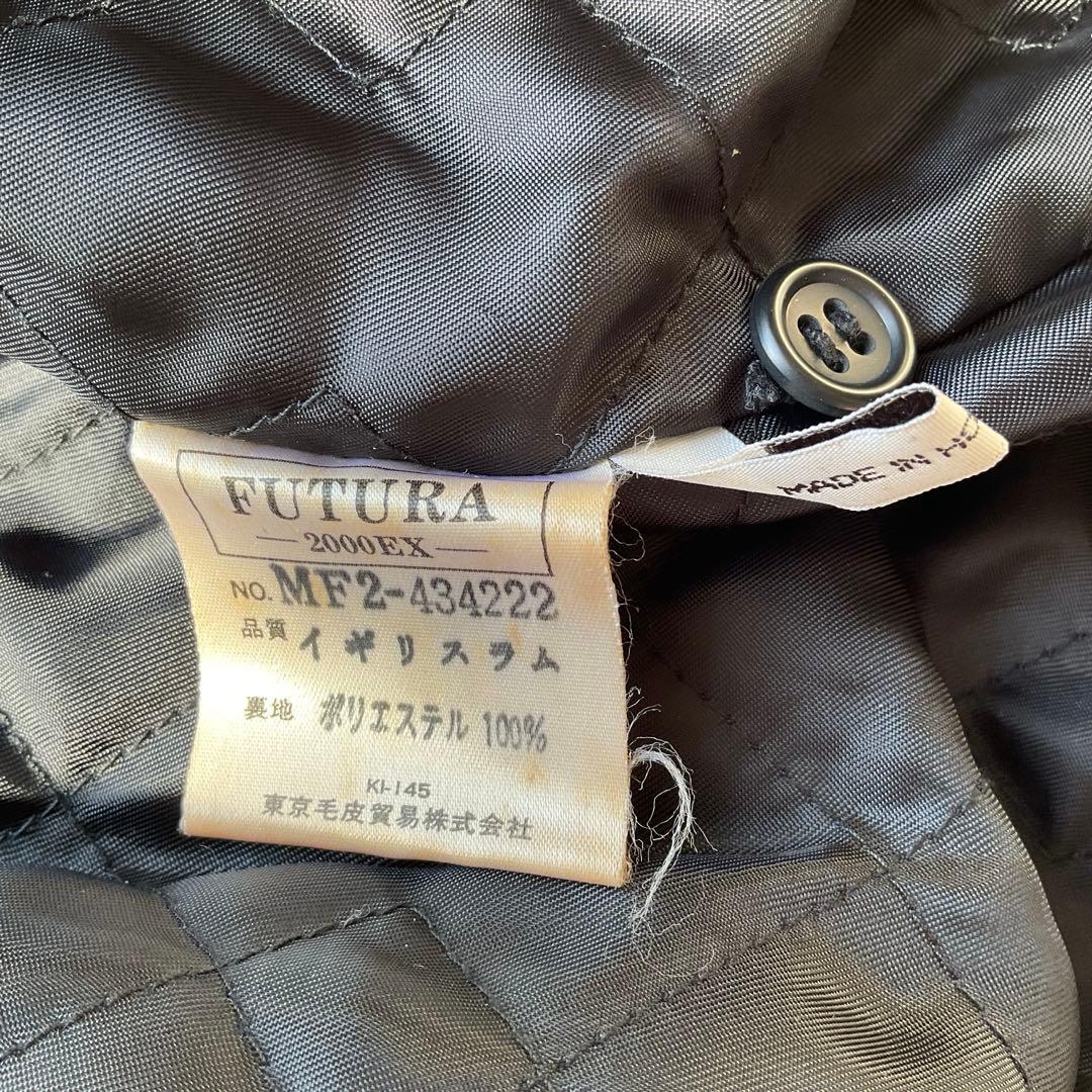 美品✨90's レザージャケット　本革　ジップアップ　M ブラック　ボンバー