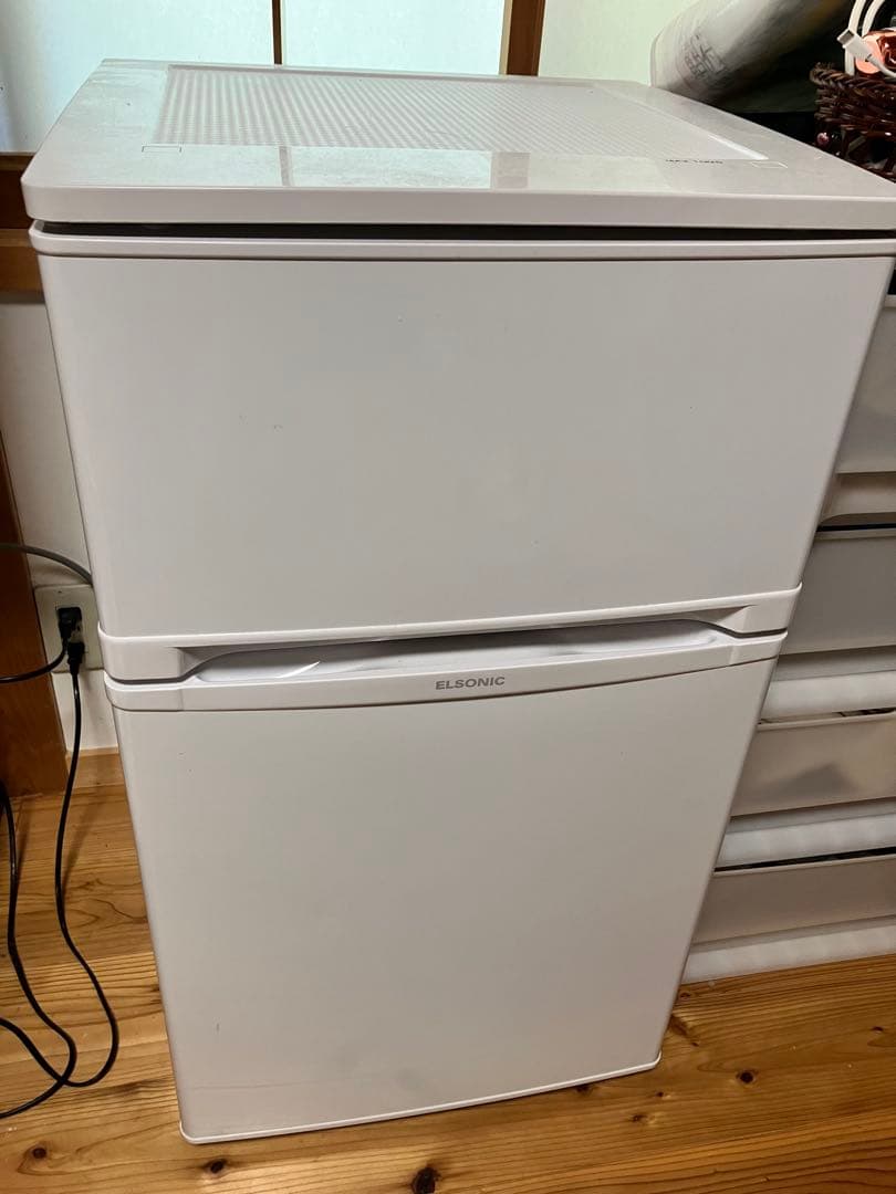 ELSONIC 冷蔵庫 一人暮らし 2ドア 小型 2019年製