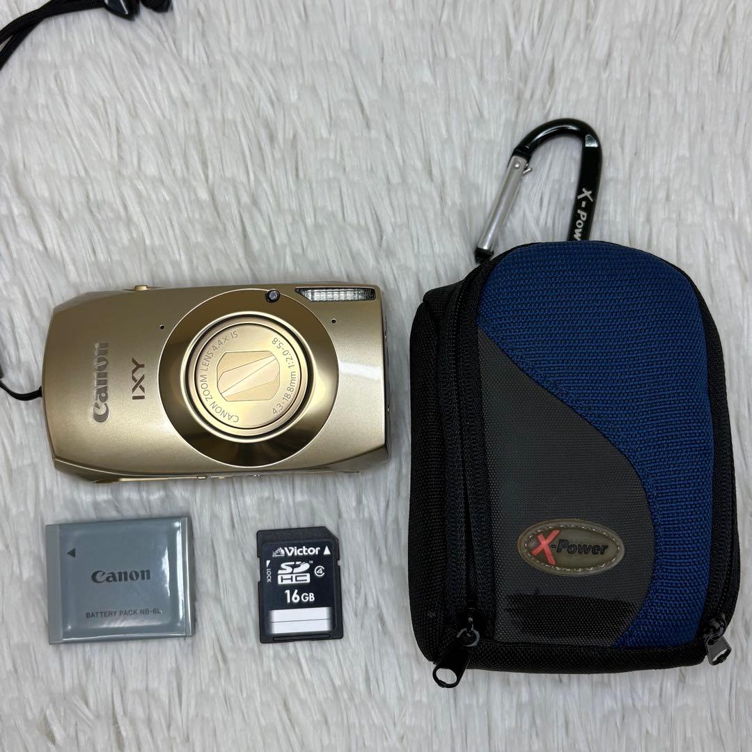 Canon カメラ　IXY 32S PC1682 ゴールド コンデジ　動作品