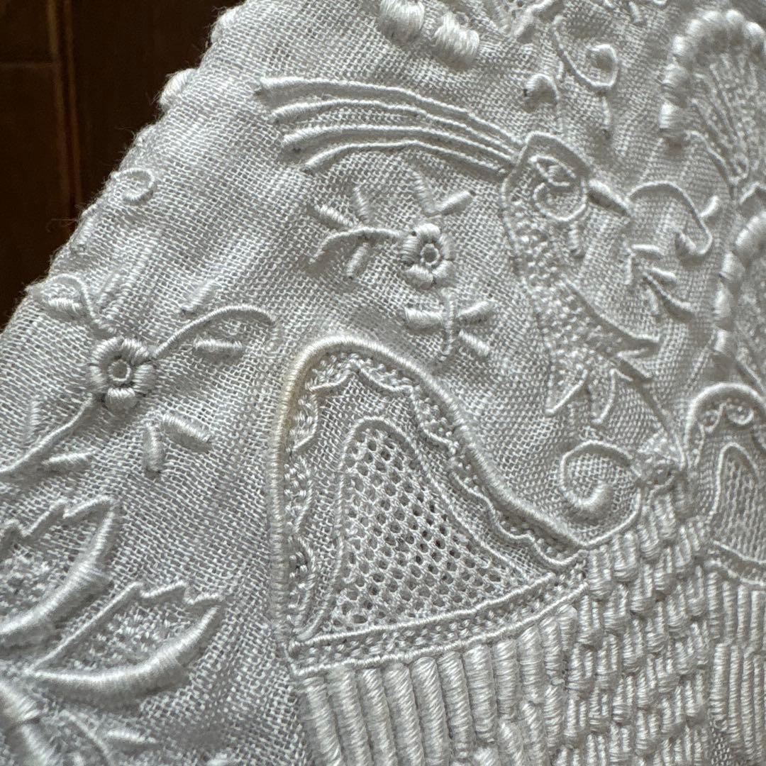 SWATOW ハンカチ　汕頭　手刺繍　鳳凰　スワトウ　花柄　ヴィンテージ