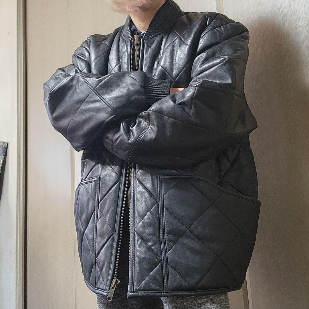 イタリア製　レザー　ジャケット　XL