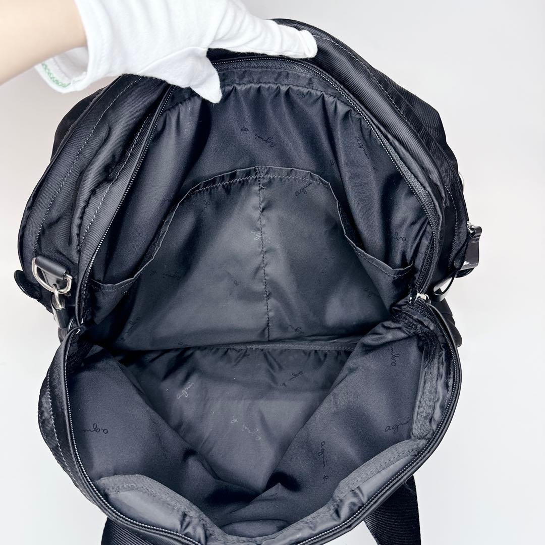 【24時間以内発送】アニエスべー ボヤージュ ナイロン ボストンバッグ ブラック