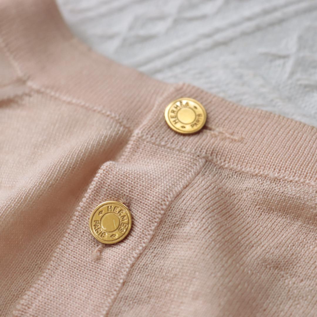 希少アンサンブル！エルメス　ツイルレーヌセットアップ　セリエボタン　カシミア