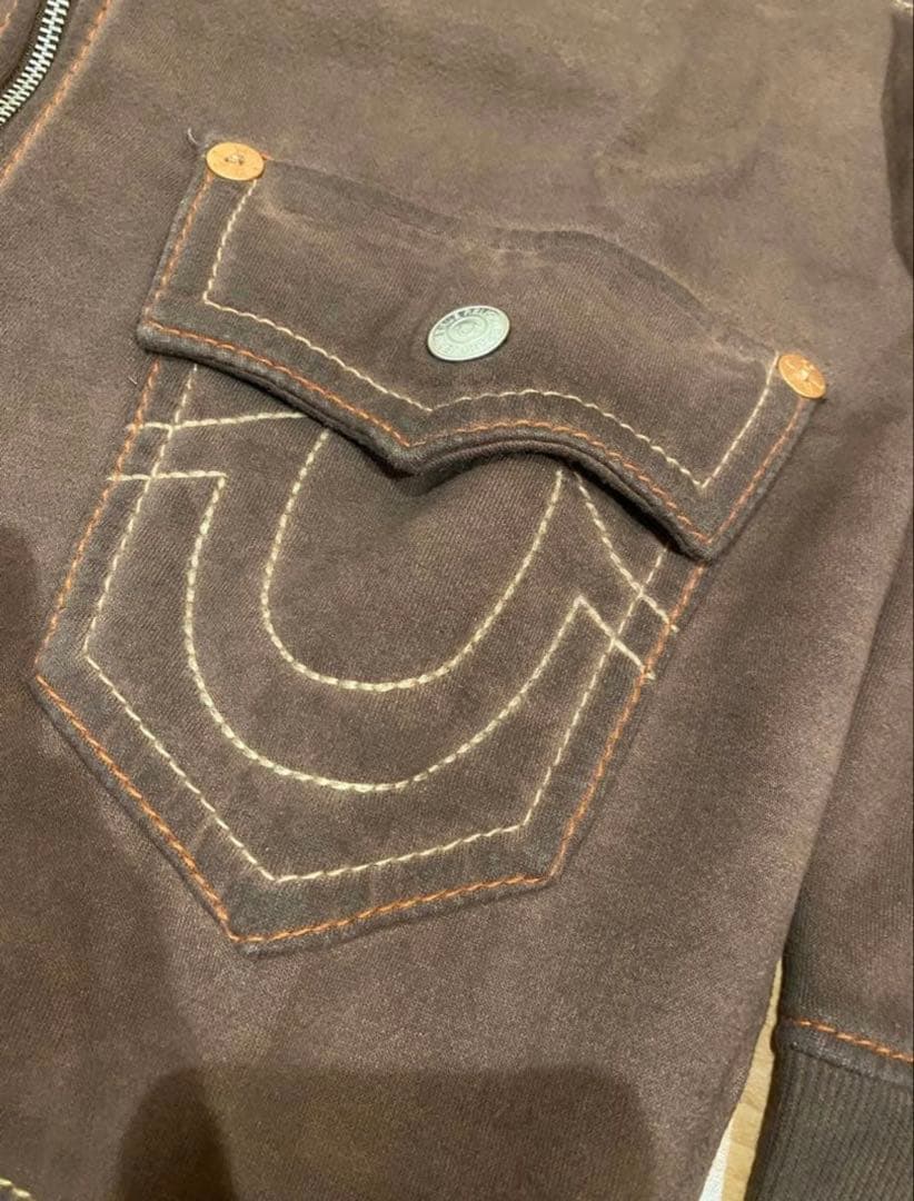 TRUE RELIGION ブラウン フード付きパーカー　※最終値下げ