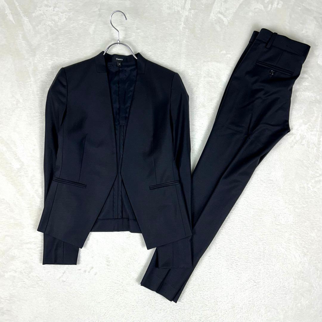 人気♡セオリー SUPER TAILOR スーツセットアップ ノーカラー パンツ