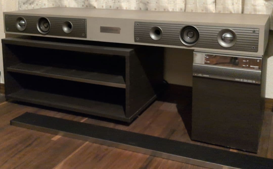 サブウーファー内蔵 シャープシアターサラウンドテレビ台 AN-ACY1リモコン付