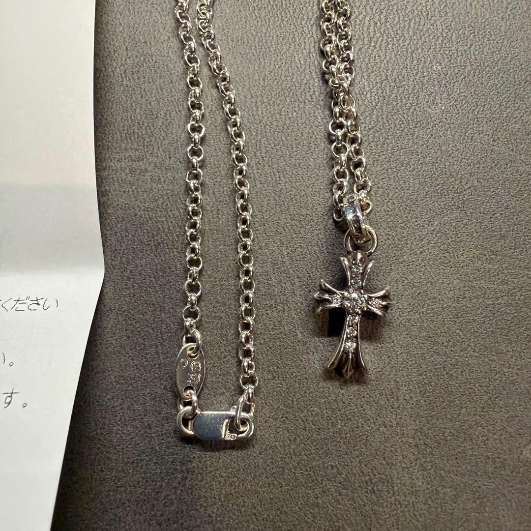 ②CHROME HEARTS ベイビーファット　パヴェダイヤ　ロールチェーン付き