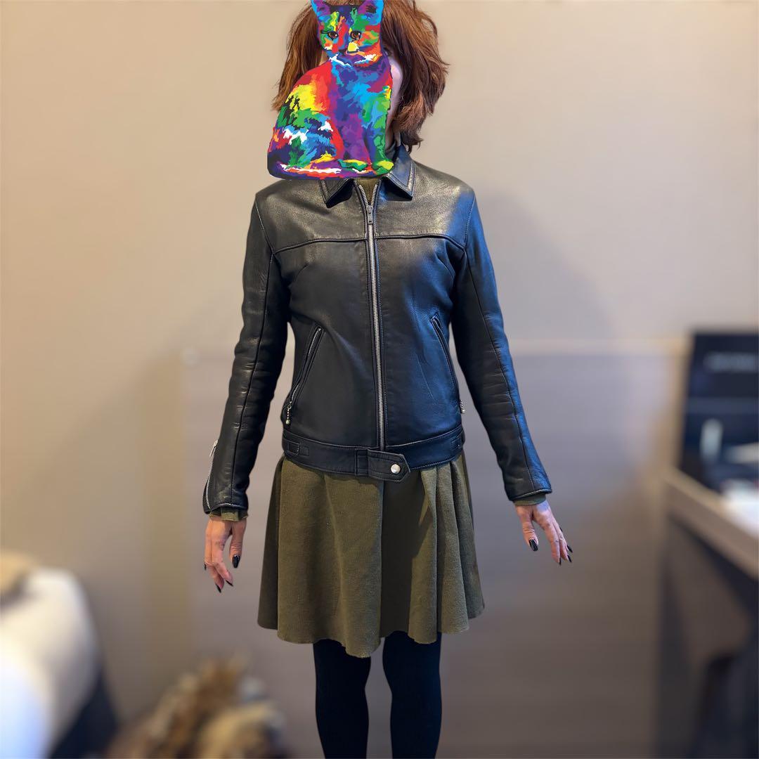 666 S 32 シングル ライダース ジャケット レザー 英国製 ブラック 黒