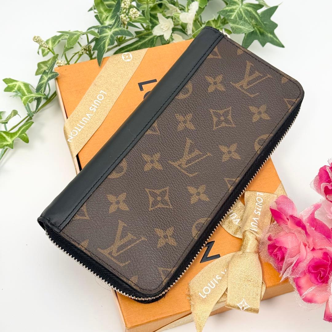 極美品 ルイヴィトン モノグラム マカサー ジッピーウォレット ヴェルティカル