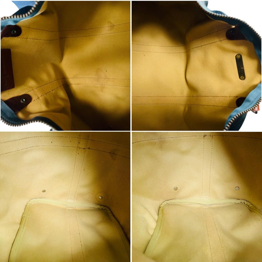 【良品】POLO RALPH LAUREN ボストンバッグ 大容量 チェック 緑