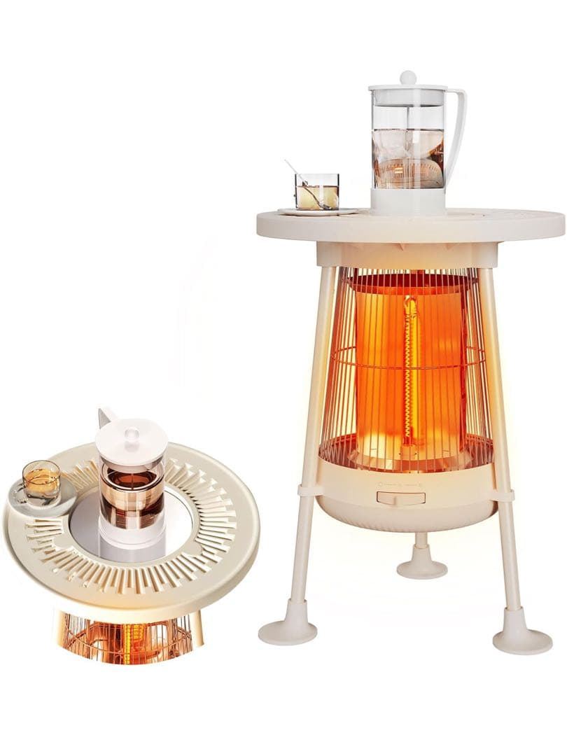 テーブル型 NUKUREA 電気ストーブ 400W/800W温度調整2段階