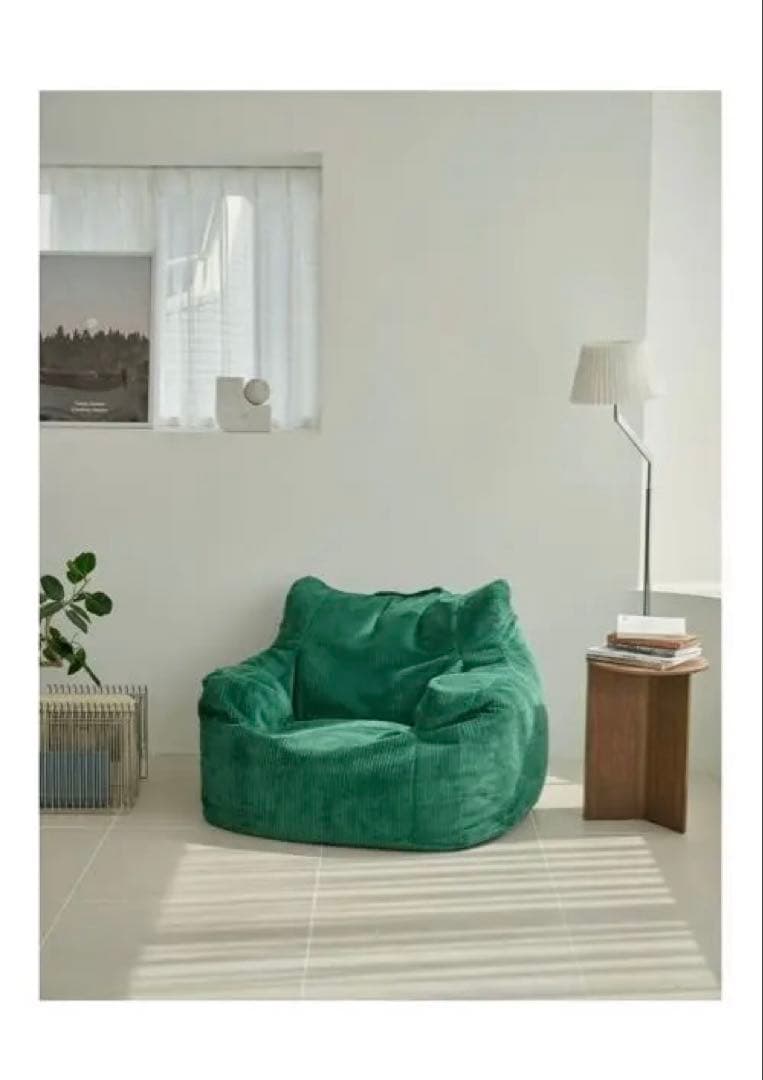 Loosy 1人掛けビーズソファ green