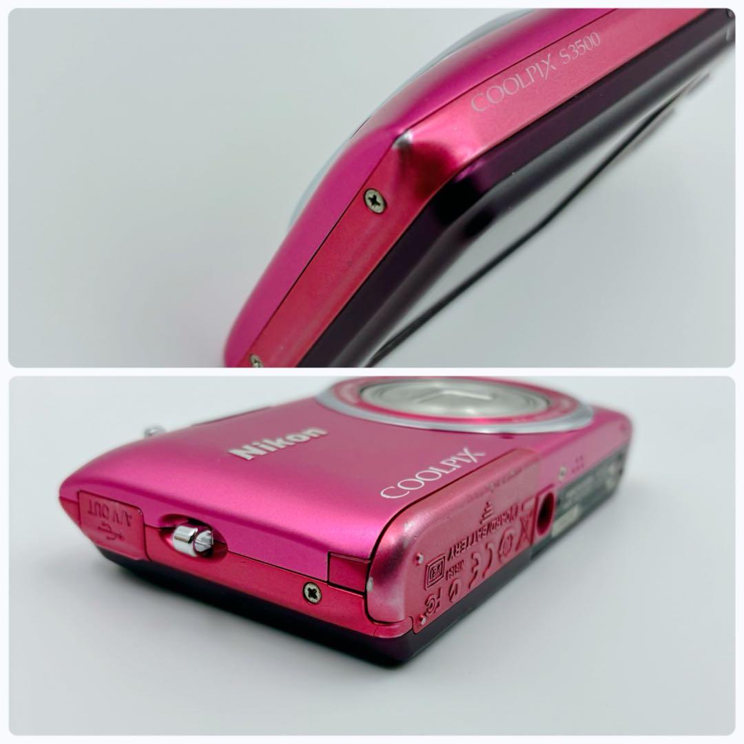 箱付き Nikon COOLPIX S3500 ピンク デジカメ 充電器