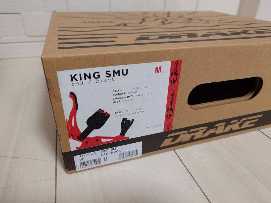 DRAKE KING Mサイズ RED スノーボード ビンディング