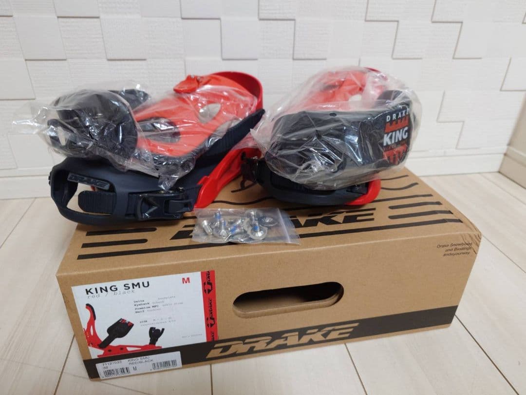 DRAKE KING Mサイズ RED スノーボード ビンディング