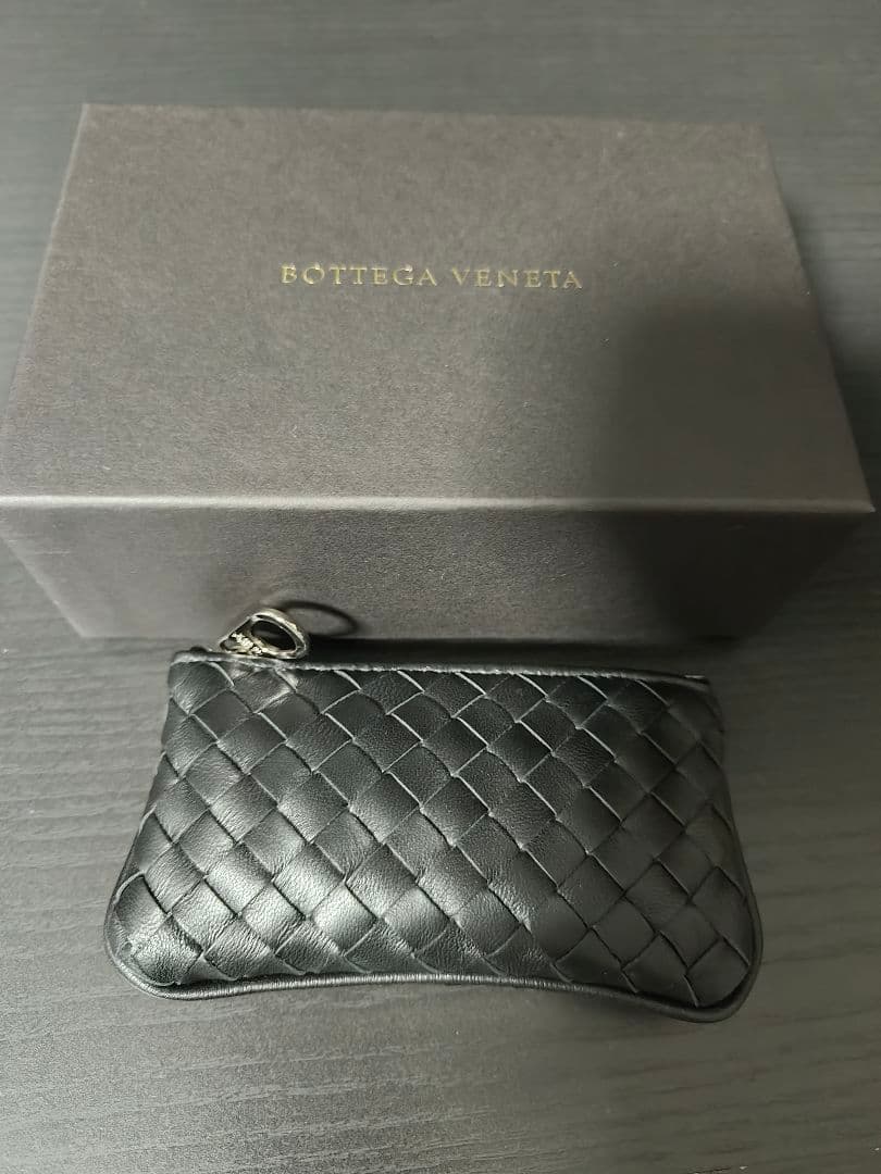 Bottega Veneta ブラックレザーケース　キーケース