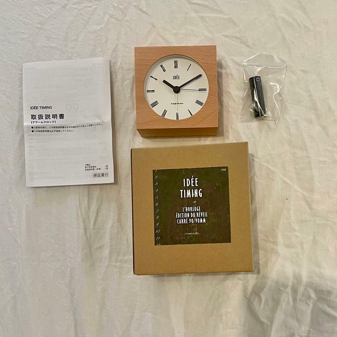 IDÉE TIMING ナチュラルウッド 置時計