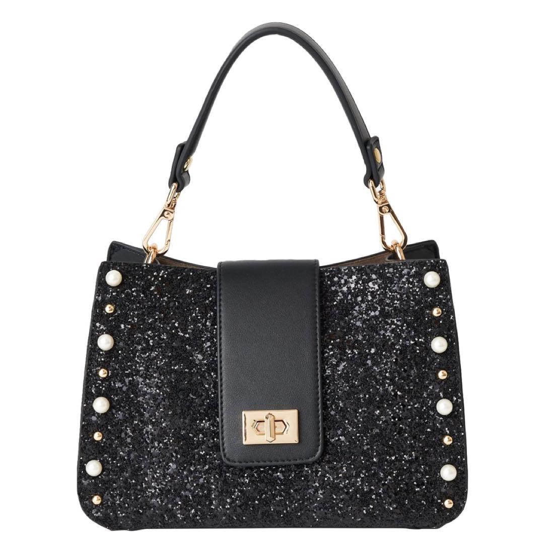 DIANA ダイアナ キラキラグリッターハンドバッグ