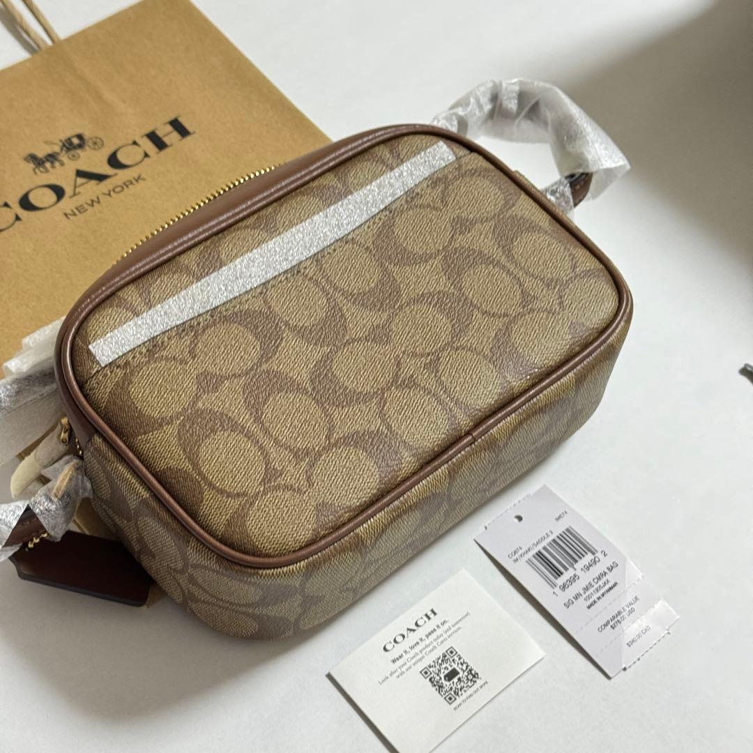 新品 COACH コーチ ベージュ ショルダーバッグ