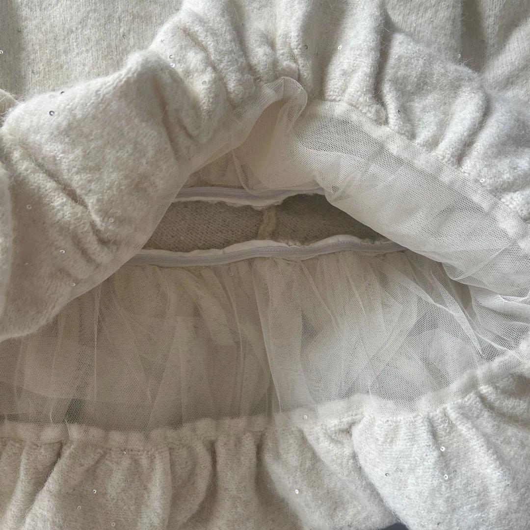 CADUNE キラキラペプラムニット