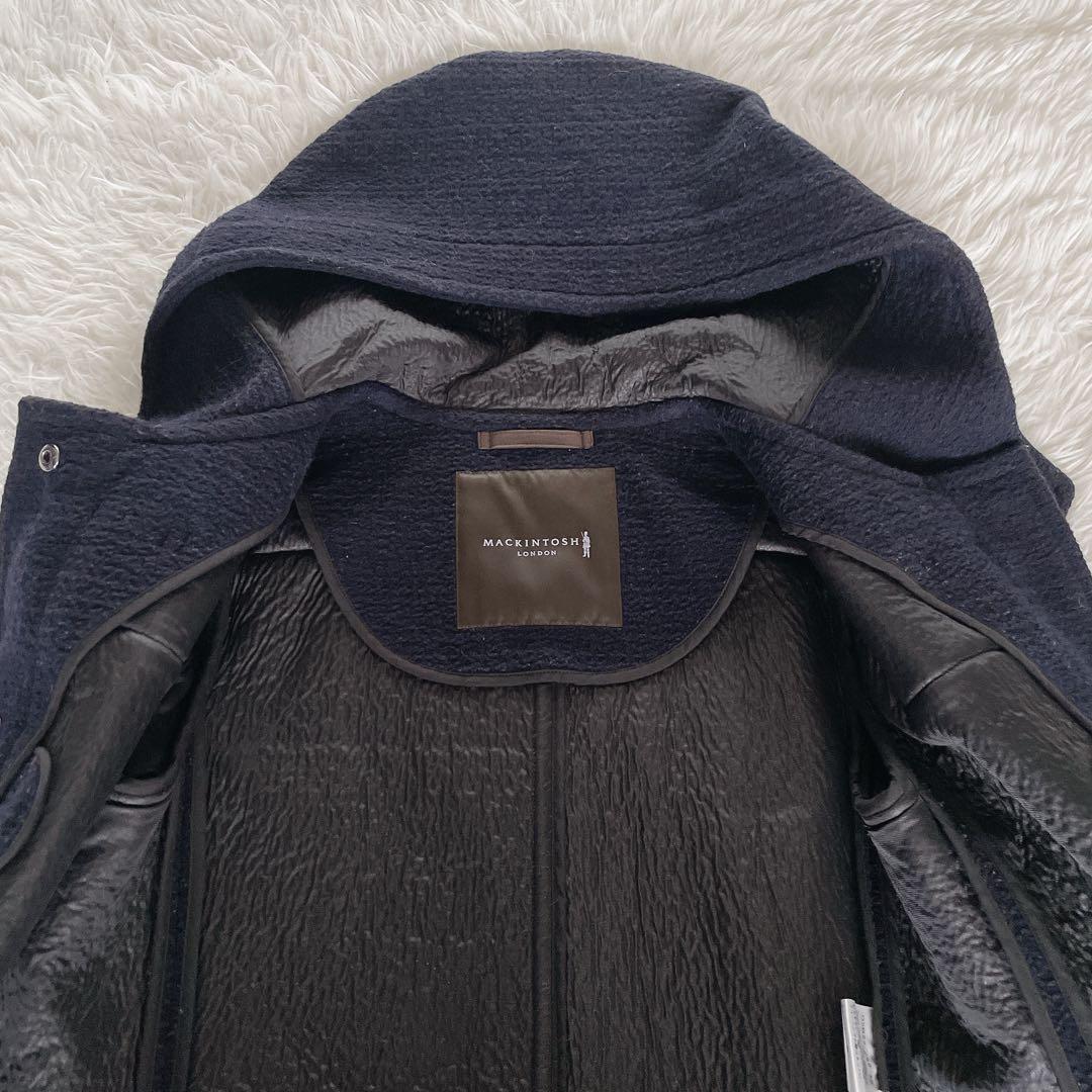 【マッキントッシュロンドン】ダッフルコート フード 38 M ネイビー 紺