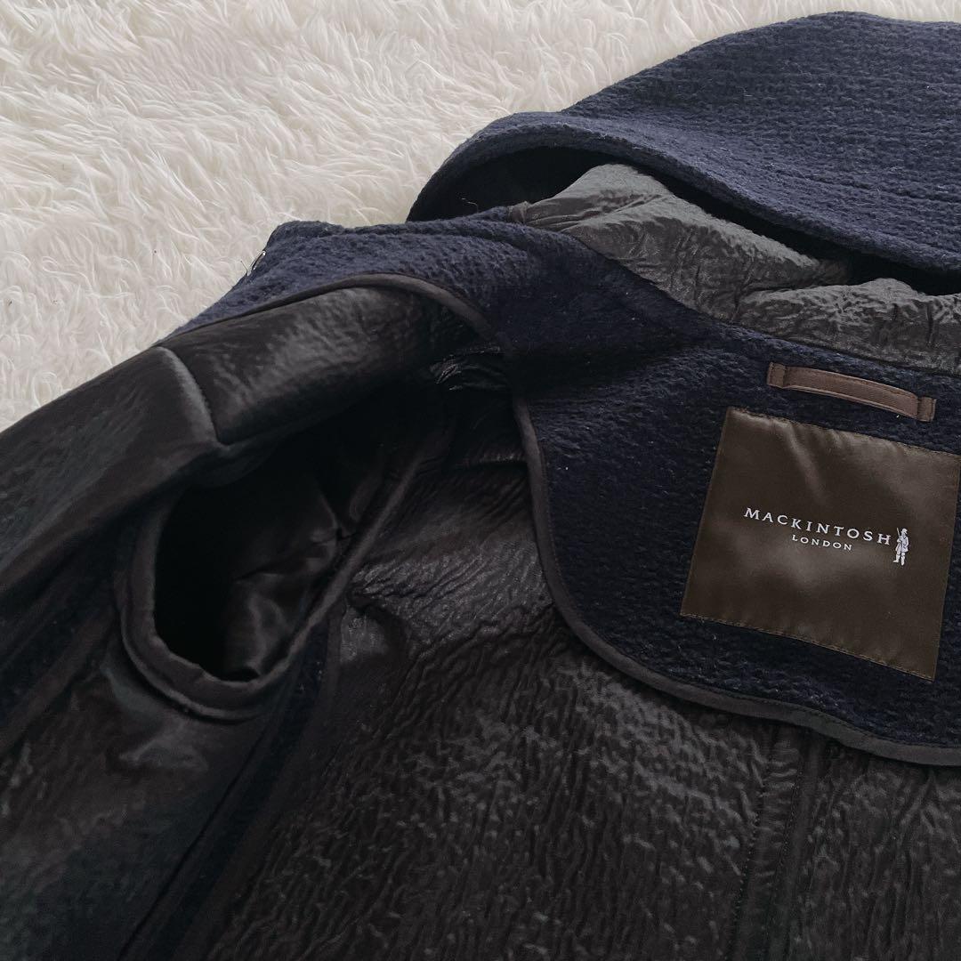 【マッキントッシュロンドン】ダッフルコート フード 38 M ネイビー 紺