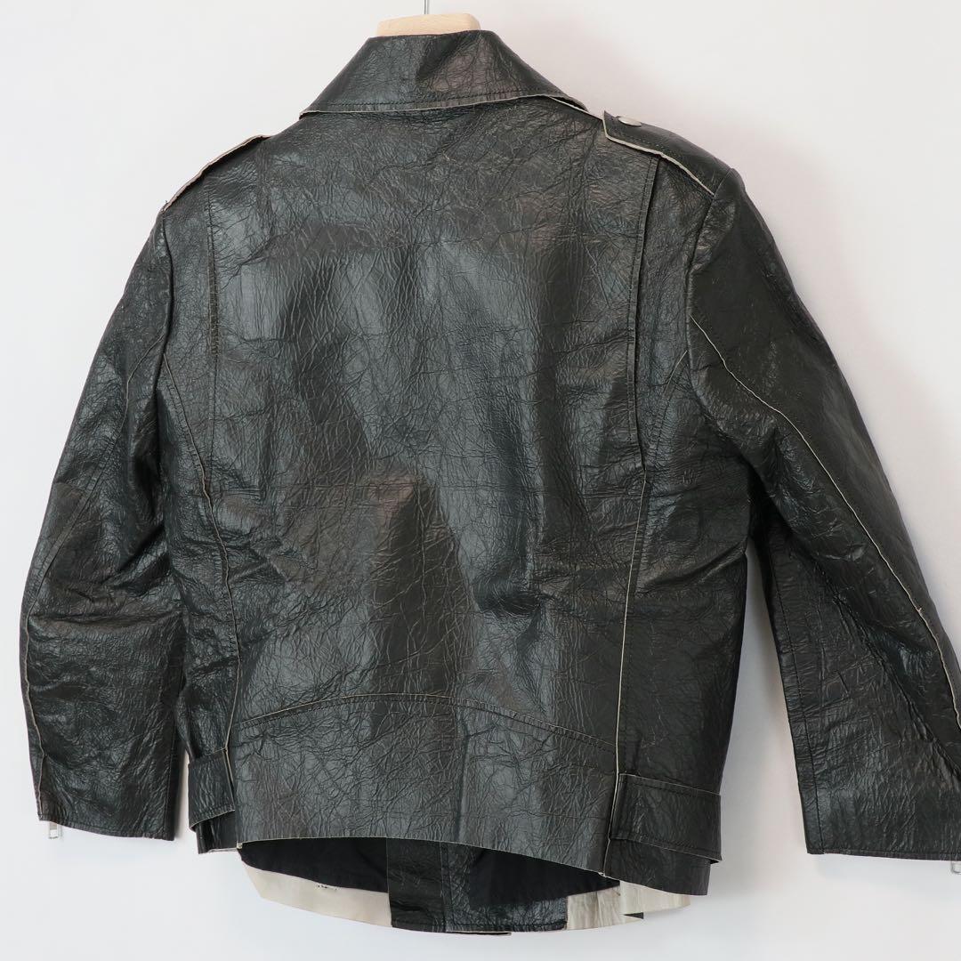 ジョンローレンスサリバン 2010ss クラック加工 ダブルライダースジャケット