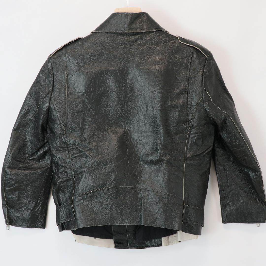 ジョンローレンスサリバン 2010ss クラック加工 ダブルライダースジャケット