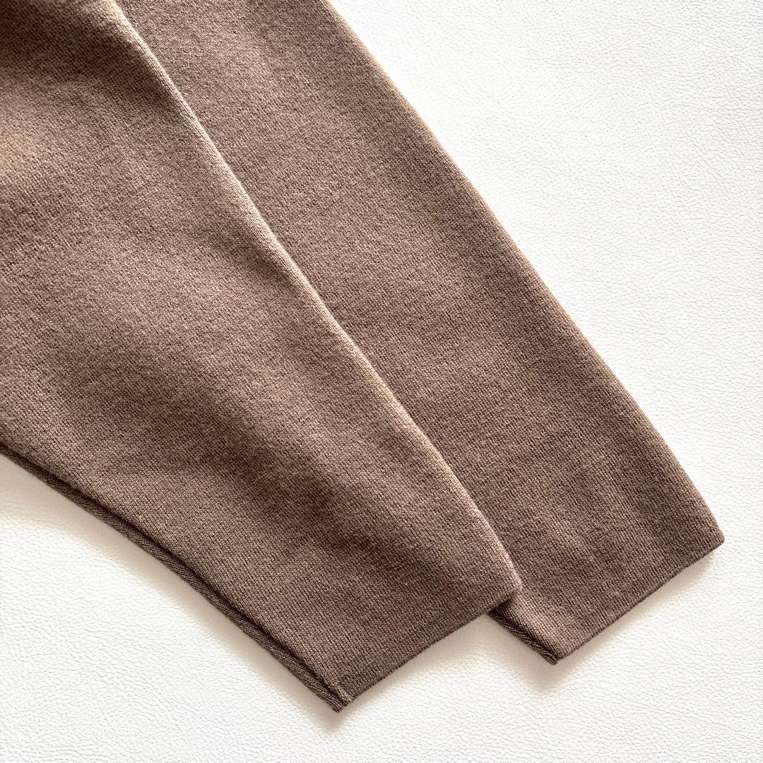 02313 muse ウールカーディガン　ショートガウン ブラウン