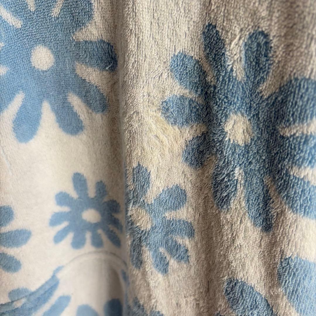 PRADA 三角プレート ロゴ入り パイル生地パーカー総柄 花柄 オーバーサイズ