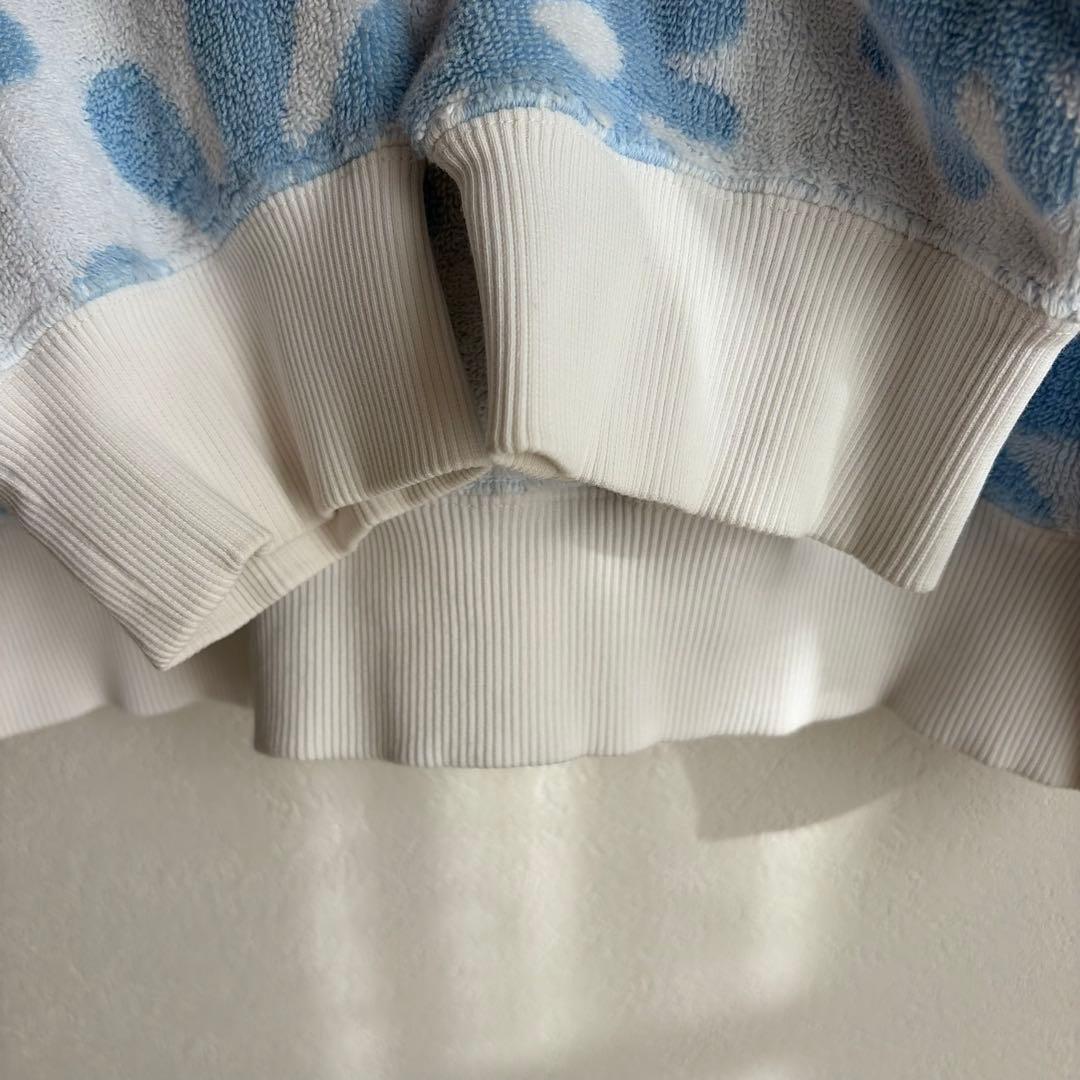 PRADA 三角プレート ロゴ入り パイル生地パーカー総柄 花柄 オーバーサイズ