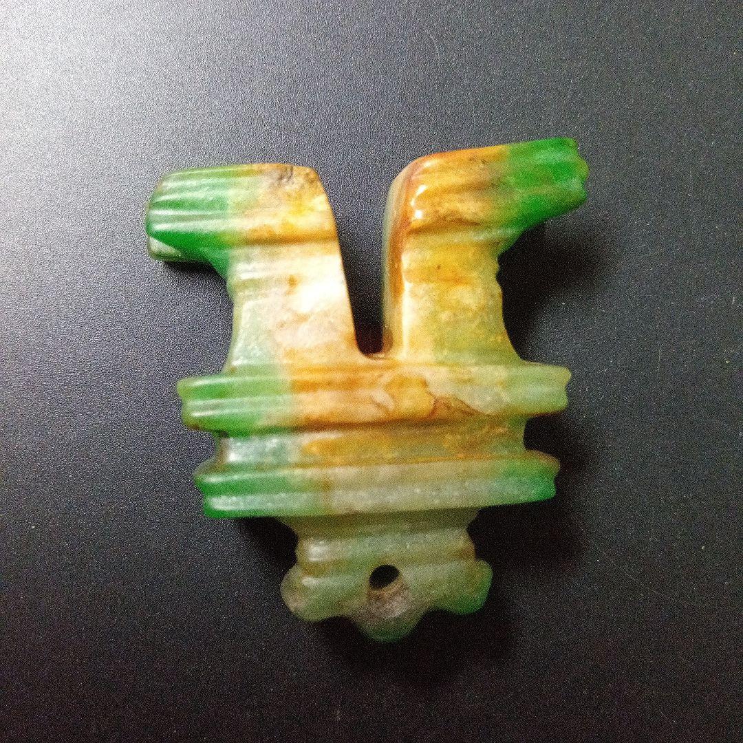 綿刈様、専用でございます。　古墳時代　骨董　歴史史料　勾玉　極上翡翠琴柱形石製品