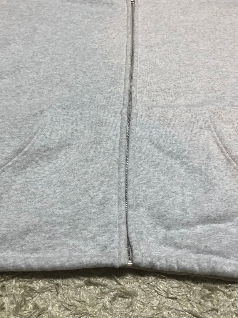 ラッセル　アスレチック　プロコットン　パーカー　ジップアップ　グレー　無地
