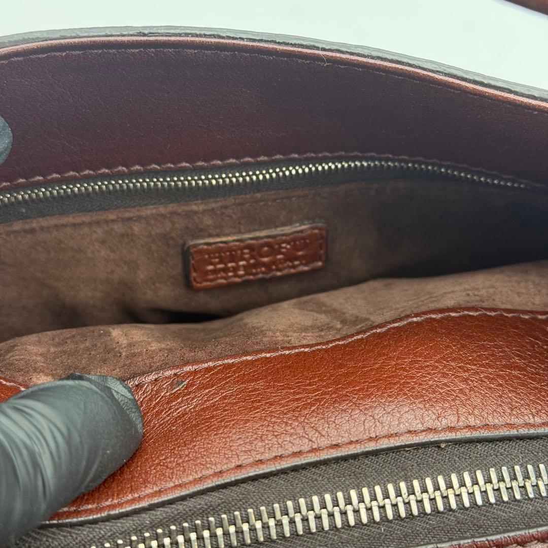 ✨極美品✨　ヒロフ　ハンドバッグ　レザー　3室　大容量