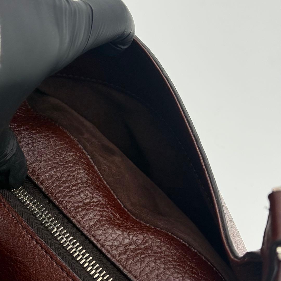 ✨極美品✨　ヒロフ　ハンドバッグ　レザー　3室　大容量