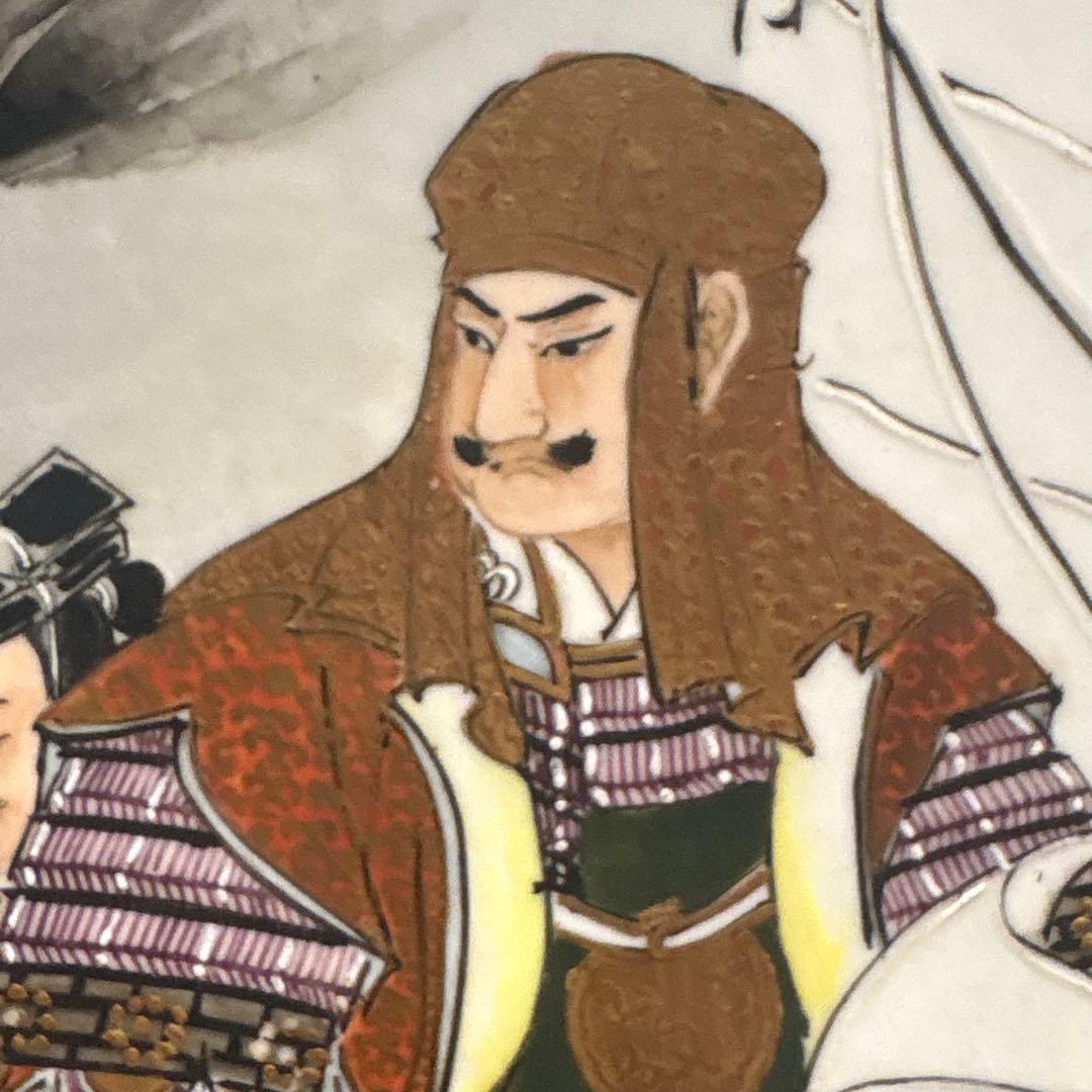 明治時代頃◎九谷焼　武者絵　大皿