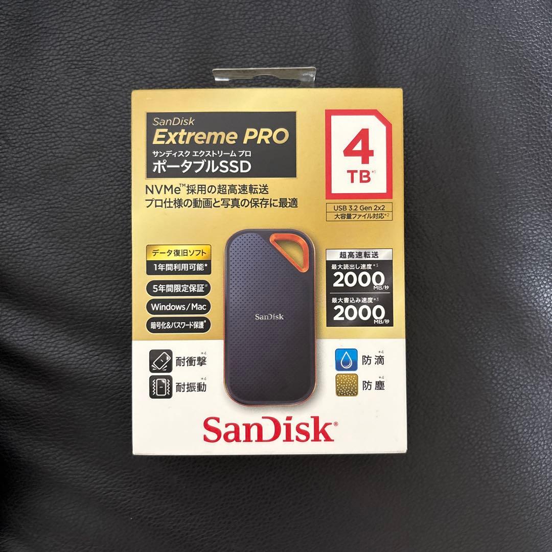 外付けハードディスク・ドライブ sandisk SSD 4TB