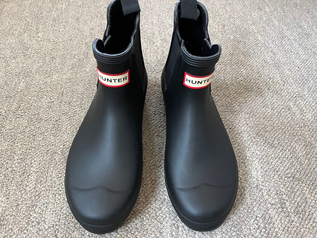 美品 HUNTER ブラック ショートブーツ