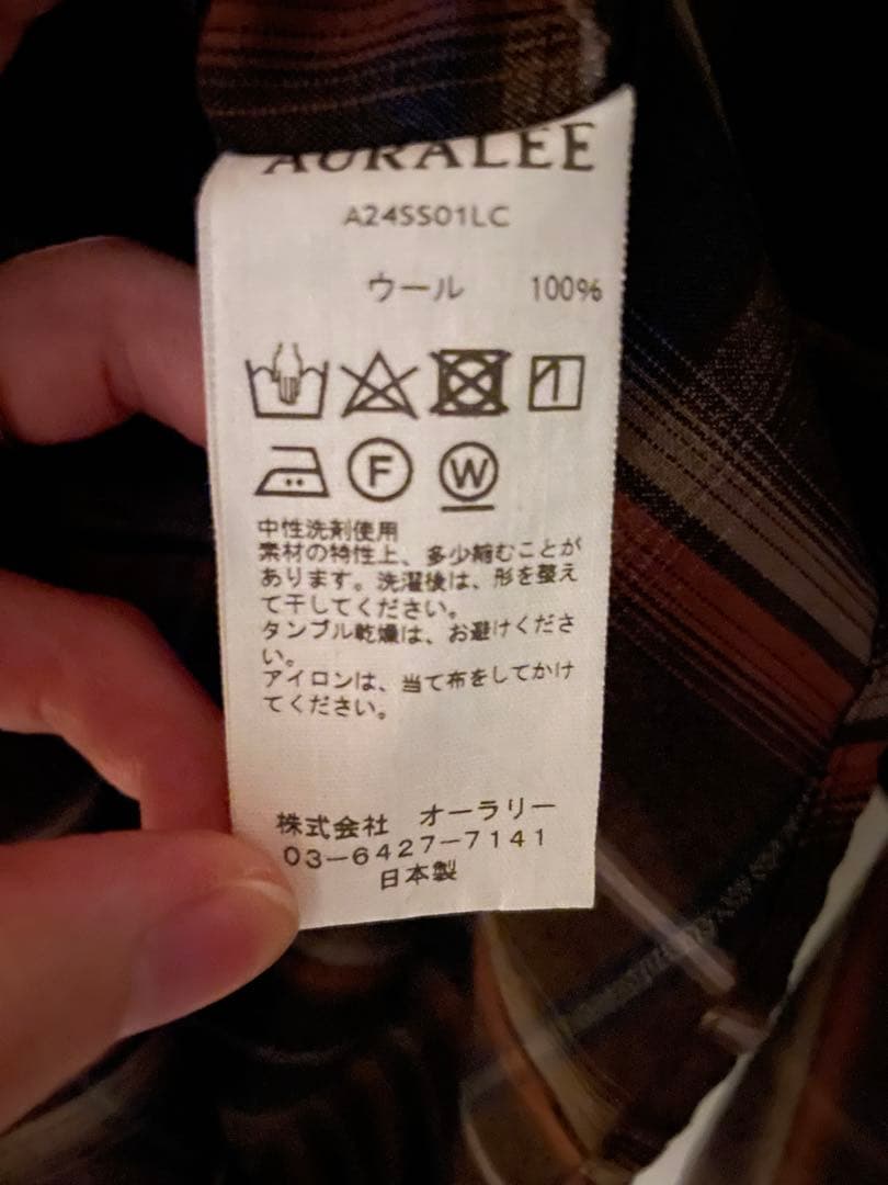 トップス 24SS SUPER LIGHT WOOL CHECK SHIRT 3