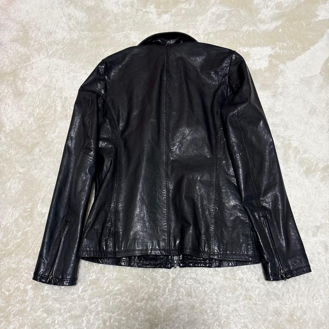 美品 FUGA 光沢 leather jacket 平成 y2k V系 46 L